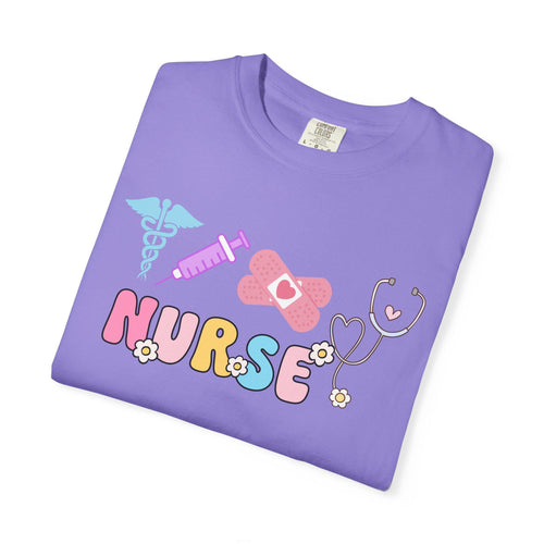 Floral Nurse T-Shirt | Pastel Nurse Life Tee, CNA RN Apparel